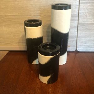 Gold Canyon Cowhide Tealight Candle Holders